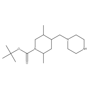 Tert-butyl 2,5-dimethyl-4-(piperazin-1-ylmethyl)piperidine-1-carboxylate Structure