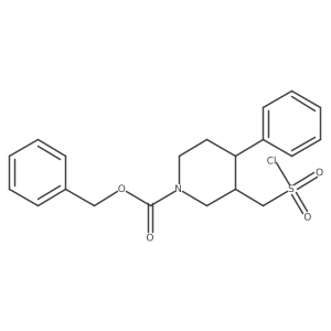Benzyl 3-[(chlorosulfonyl)methyl]-4-phenylpiperidine-1-carboxylate Structure