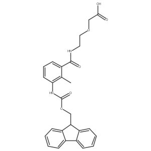 2-(2-{[3-({[(9H-fluoren-9-yl)methoxy]carbonyl}amino)-2-methylphenyl]formamido}ethoxy)acetic acid Structure