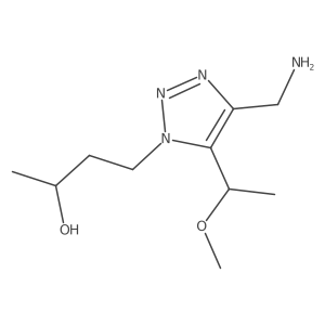 4-[4-(aminomethyl)-5-(1-methoxyethyl)-1H-1,2,3-triazol-1-yl]butan-2-ol结构式