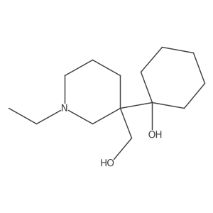 1-[1-Ethyl-3-(hydroxymethyl)piperidin-3-yl]cyclohexan-1-ol结构式