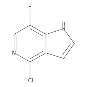 4-chloro-7-fluoro-1H-pyrrolo[3,2-c]pyridine结构式