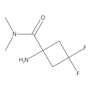 1-amino-3,3-difluoro-N,N-dimethylcyclobutane-1-carboxamide结构式