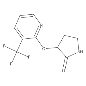 3-{[3-(Trifluoromethyl)pyridin-2-yl]oxy}pyrrolidin-2-one结构式
