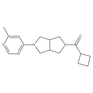 4-{5-Cyclobutanecarbonyl-octahydropyrrolo[3,4-c]pyrrol-2-yl}-6-methylpyrimidine结构式