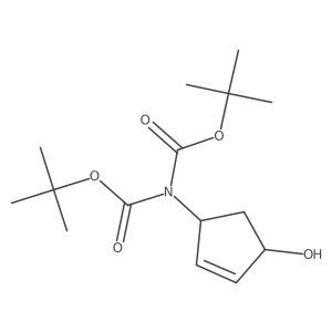 (1r-cis)-Bis(1,1-dimethylethyl)-4-hydroxy-2-cyclopentenylimidodicarbonate Structure