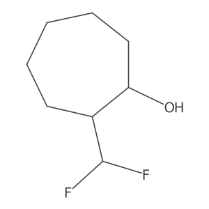 rac-(1R,2R)-2-(difluoromethyl)cycloheptan-1-ol Structure