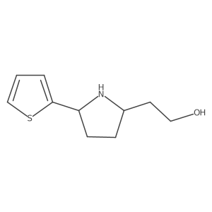 2-[5-(Thiophen-2-yl)pyrrolidin-2-yl]ethan-1-ol Structure