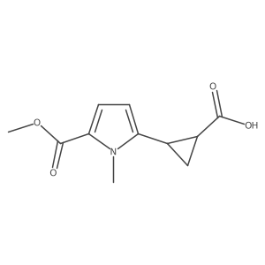 rac-(1R,2R)-2-[5-(methoxycarbonyl)-1-methyl-1H-pyrrol-2-yl]cyclopropane-1-carboxylic acid Structure