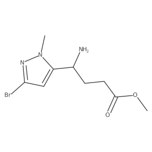 methyl 4-amino-4-(3-bromo-1-methyl-1H-pyrazol-5-yl)butanoate结构式