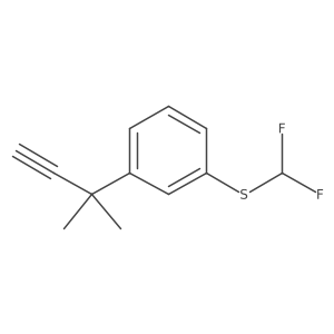 1-[(Difluoromethyl)sulfanyl]-3-(2-methylbut-3-yn-2-yl)benzene结构式