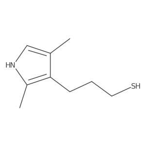 3-(2,4-dimethyl-1H-pyrrol-3-yl)propane-1-thiol结构式
