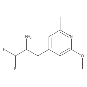 1,1-Difluoro-3-(2-methoxy-6-methylpyridin-4-yl)propan-2-amine结构式