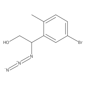 2-Azido-2-(5-bromo-2-methylphenyl)ethan-1-ol结构式