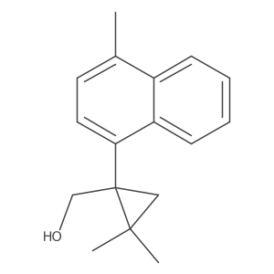 [2,2-Dimethyl-1-(4-methylnaphthalen-1-yl)cyclopropyl]methanol结构式