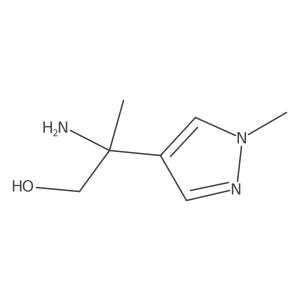 2-amino-2-(1-methyl-1H-pyrazol-4-yl)propan-1-ol结构式