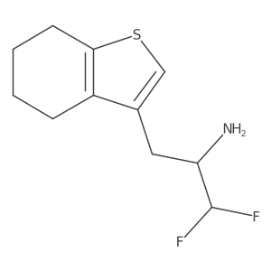 1,1-Difluoro-3-(4,5,6,7-tetrahydro-1-benzothiophen-3-yl)propan-2-amine结构式