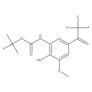 tert-butyl N-[2-hydroxy-3-methoxy-5-(trifluoroacetyl)phenyl]carbamate Structure