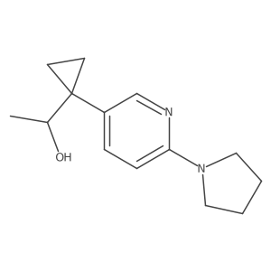 1-{1-[6-(Pyrrolidin-1-yl)pyridin-3-yl]cyclopropyl}ethan-1-ol Structure