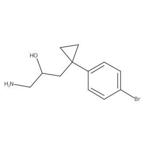 1-Amino-3-[1-(4-bromophenyl)cyclopropyl]propan-2-ol结构式
