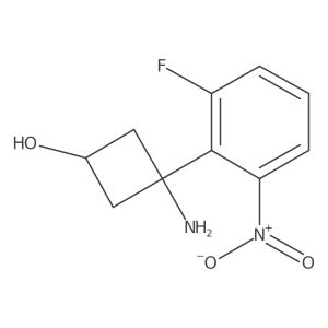 3-Amino-3-(2-fluoro-6-nitrophenyl)cyclobutan-1-ol Structure