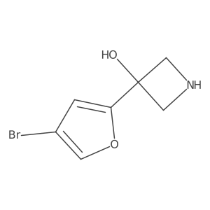 3-(4-Bromofuran-2-yl)azetidin-3-ol结构式