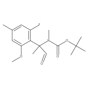 tert-butyl N-[2-(2-fluoro-6-methoxy-4-methylphenyl)-1-oxopropan-2-yl]-N-methylcarbamate Structure
