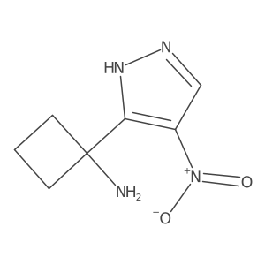 1-(4-nitro-1H-pyrazol-3-yl)cyclobutan-1-amine Structure