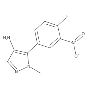 5-(4-fluoro-3-nitrophenyl)-1-methyl-1H-pyrazol-4-amine Structure