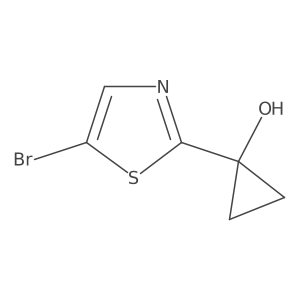 1-(5-Bromo-1,3-thiazol-2-yl)cyclopropan-1-ol结构式