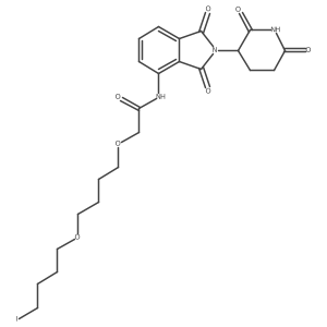 N-[2-(2,6-dioxo-3-piperidyl)-1,3-dioxo-isoindolin-4-yl]-2-[4-(4-iodobutoxy)butoxy]acetamide Structure