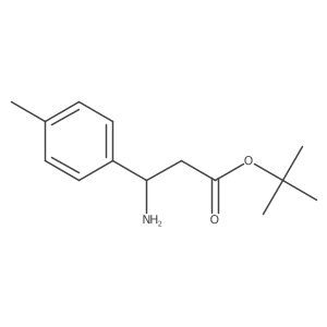 Tert-butyl 3-amino-3-(4-methylphenyl)propanoate结构式