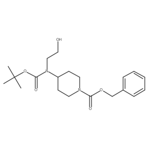 Benzyl 4-{[(tert-butoxy)carbonyl](2-hydroxyethyl)amino}piperidine-1-carboxylate Structure
