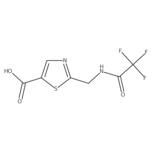 2-[(Trifluoroacetamido)methyl]-1,3-thiazole-5-carboxylic acid结构式