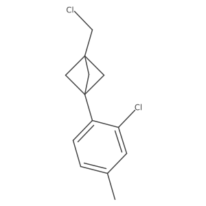 1-(2-Chloro-4-methylphenyl)-3-(chloromethyl)bicyclo[1.1.1]pentane结构式