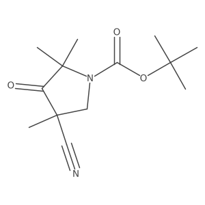 tert-Butyl 4-cyano-2,2,4-trimethyl-3-oxopyrrolidine-1-carboxylate结构式
