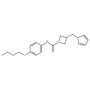N-(4-butoxyphenyl)-3-[(1H-1,2,3-triazol-1-yl)methyl]azetidine-1-carboxamide结构式