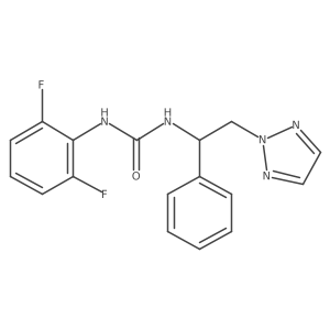1-(2,6-difluorophenyl)-3-(1-phenyl-2-(2H-1,2,3-triazol-2-yl)ethyl)urea结构式