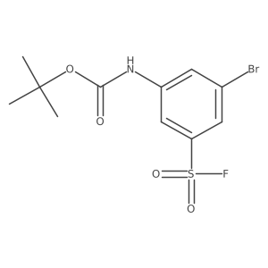 tert-butyl N-[3-bromo-5-(fluorosulfonyl)phenyl]carbamate Structure