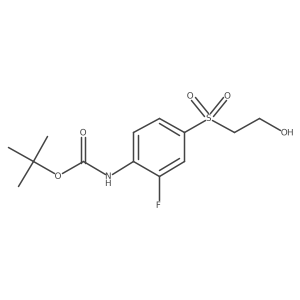 tert-butyl N-[2-fluoro-4-(2-hydroxyethanesulfonyl)phenyl]carbamate Structure