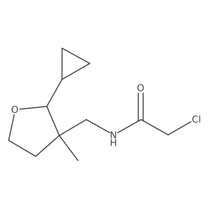 2-chloro-N-[(2-cyclopropyl-3-methyloxolan-3-yl)methyl]acetamide Structure