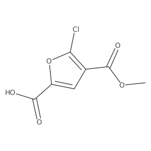 5-Chloro-4-(methoxycarbonyl)furan-2-carboxylic acid结构式