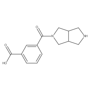 3-{Octahydropyrrolo[3,4-c]pyrrole-2-carbonyl}benzoic acid结构式