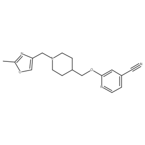 2-[[1-[(2-Methyl-1,3-oxazol-4-yl)methyl]piperidin-4-yl]methoxy]pyridine-4-carbonitrile Structure
