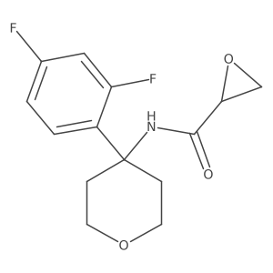 N-[4-(2,4-difluorophenyl)oxan-4-yl]oxirane-2-carboxamide结构式