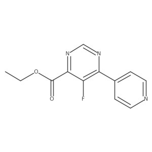 Ethyl 5-fluoro-6-(pyridin-4-yl)pyrimidine-4-carboxylate结构式