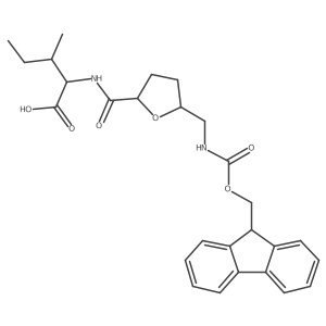 (2S)-2-({5-[({[(9H-fluoren-9-yl)methoxy]carbonyl}amino)methyl]oxolan-2-yl}formamido)-3-methylpentanoic acid结构式