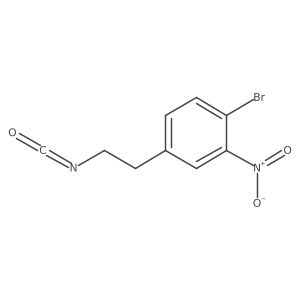 1-Bromo-4-(2-isocyanatoethyl)-2-nitrobenzene结构式