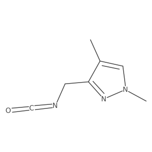 3-(isocyanatomethyl)-1,4-dimethyl-1H-pyrazole结构式