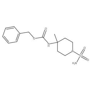 benzyl N-(4-methyl-1-sulfamoylpiperidin-4-yl)carbamate结构式